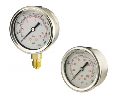 63mm Glycerine Filled Pressure Gauge (Hydraulic Systems)