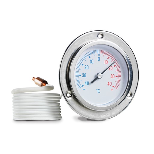 Panel Mounted Capillary Thermometer With Front Flange